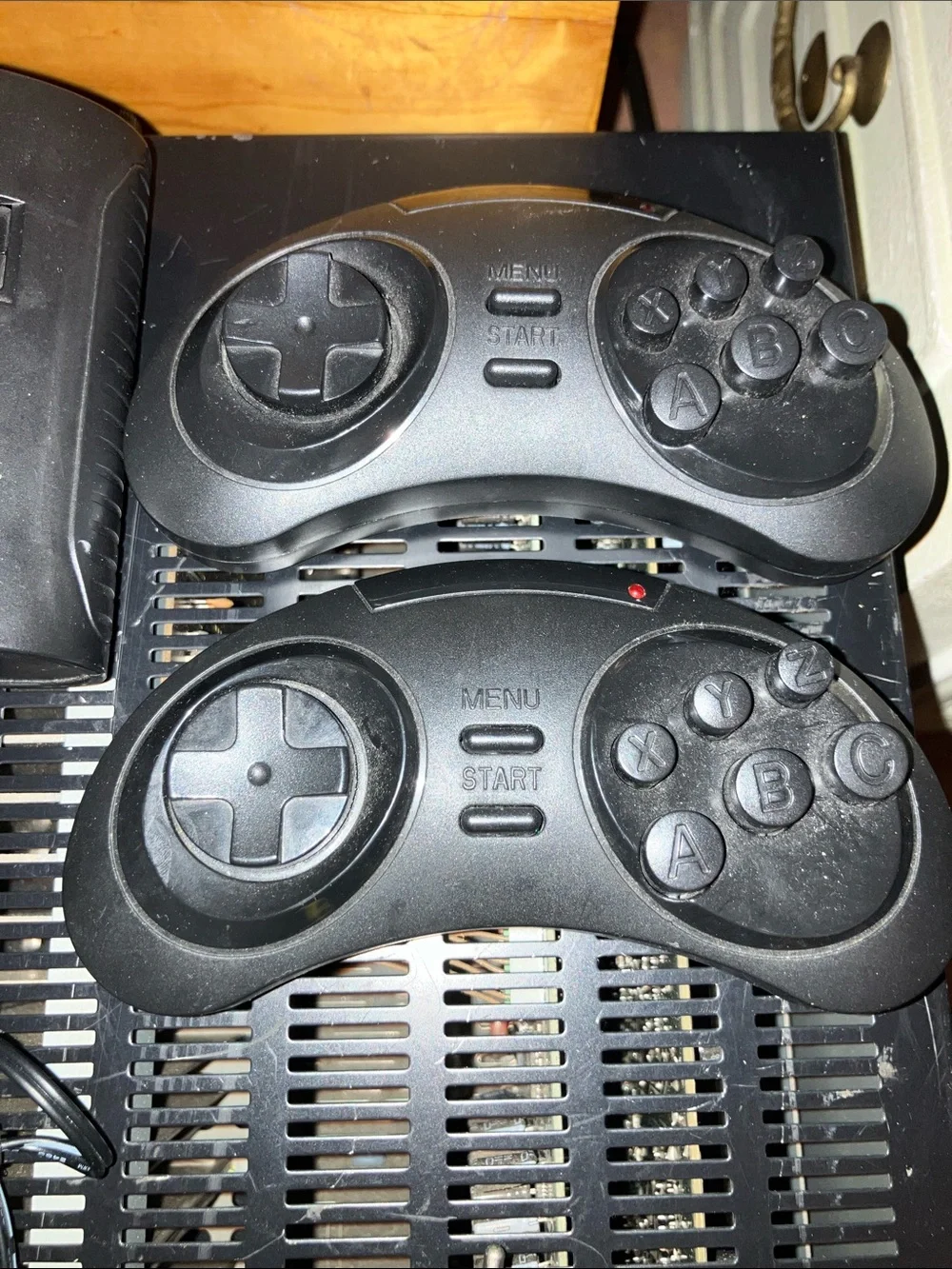 Sega Genesis Mini Console with 2 remotes and all cords. Works well!